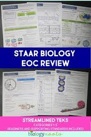 Topics covered include cells, genetics, evolution, classification, biological processes and systems, and environmental systems. Staar Biology Review Bundle Biology Review Biology Lessons Biology Activity