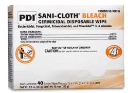 bleach germicidal disposable wipes pdi