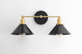 Black Brass Vanity Light Bathroom Wall Lamp Modern Fixture Etsy
