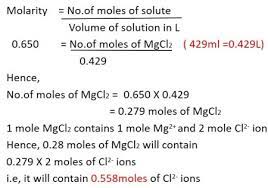 how many moles of chloride ions will be