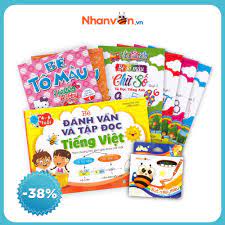 Độc Quyền 01] Bé vui học tại nhà: Tô màu tùy thích, Tập đánh vần tròn –  Siêu Thị Sách & Tiện Ích Nhân Văn