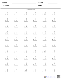 Multiplication Worksheets Dynamically Created