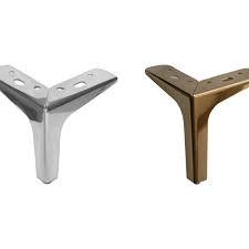 4pc set brass or chrome furniture legs