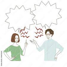 言い争いをしている男女 Stock Illustration | Adobe Stock