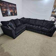 Beautiful Black 2 Piece Sectional Couch