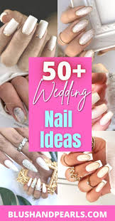 60 gorgeous wedding nails blush pearls
