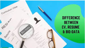 A resume and a cv curriculum vitae both are used for the same purpose, the only difference is there in their format and length. Why Is A Difference Between Cv Resume Bio Data Indiasurejobs