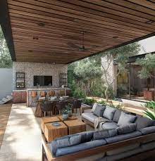 Distribuye tu terraza en dos espacios, uno para comer y otro para relajarte o tomar el sol. H Arquitectos Casas De Campo Interiores Diseno De Terraza Exteriores De Casas