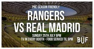 Madrid also finished the game with 10 men after defender nacho was shown a straight red card in 75th minute, moments before rangers took the lead. Rangers Vs Real Madrid The Buf Prestwick July 25 2021 Allevents In