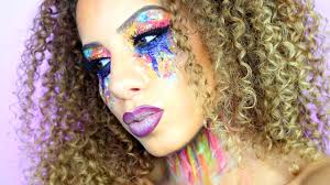 creative neon splash makeup art you