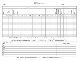 dbt diary card template mentally fit pro