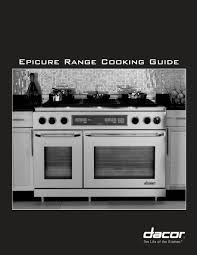 Epicure Range Cooking Guide Dacor
