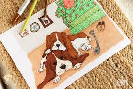 Click the basset hound coloring pages to view printable version or color it online (compatible with ipad and android tablets). Basset Hound Life Vintage Inspired Dog Coloring Page For Adults