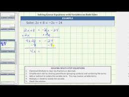 Solve A Linear Equation In One Variable