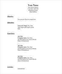 Resume Blank Format Pdf   Free Resume Example And Writing Download  PDF Resume template solid wide