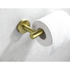 Ruiling Wall Mounted Single Arm Toilet Paper Holder In Stainless Steel Golden Atk 198