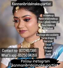 kanmani bridal makeup artist in