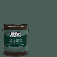 behr ultra 1 gal icc 86 new hunter semi gloss enamel exterior paint primer