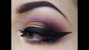 purple gold eyes makeup tutorial