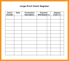 Free Printable Checkbook Register Download Template Online Check