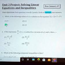 Solving Linear Equations And