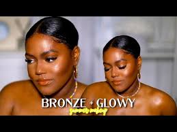 glowy dewy bronze makeup for summer