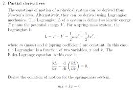 Solved 2 Partial Derivatives The