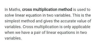 Solution Of Pair Of Linear Equations