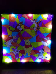 Winnie The Pooh Stained Glass Lightbox