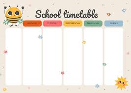 free kids schedule templates to design