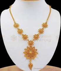 1 gram gold jewelry flower pattern nckn2544