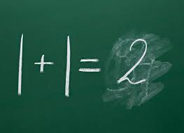 Math Simple Equation On Chalk Board
