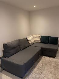 ikea friheten corner sofa bed grey