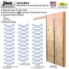 pocket door frame plywood clip set