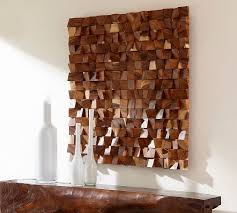 Block Wooden Square Handcrafted Wall