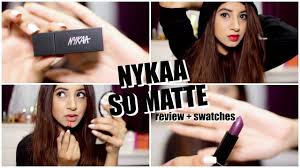 nykaa so matte lipstick mini review