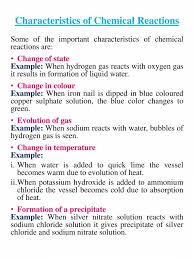 Presentation Chemical Reactions And
