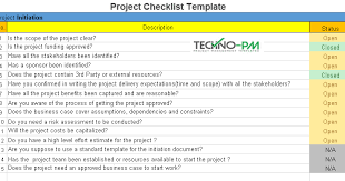 Download free checklist templates in excel and word format. Project Management Checklist Excel Template Project Management Templates
