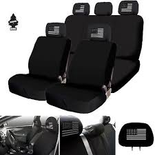 Black Us Flag Car Truck Suv Seat Covers