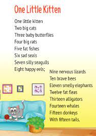 one little kitten poem on s for