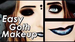 easy goth makeup dark smokey eyes