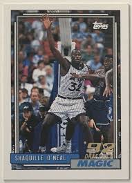 1993 topps shaquille o neal 92 draft
