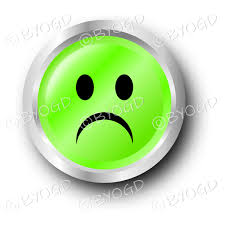 green sad smiley face on be your