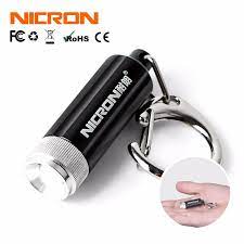 NICRON 0.25W Bán Supoer Đèn Pin Mini Gương Cầu Lồi LED Micro Móc Khóa Đèn  Pin Đèn Ánh Sáng Đèn Pin Móc Đa Năng G10A|LED Flashlights