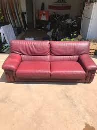 roche bobois leather sofa in