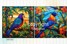 Stained Glass Paradise Tanager Graphic