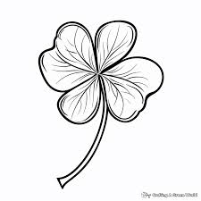 four leaf clover coloring pages free