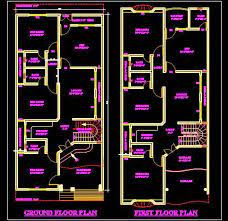 Duplex House Autocad Plan Dwg File