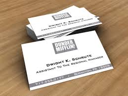 Dwight Schrute Business Card Assistant To The Regional Manager Novelty Printed Business Card The Office Gift Dunder Mifflin