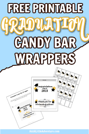 These free printable easter candy bar wrappers are a fun way to say hoppy easter to anyone you please! Graduation Candy Bar Wrappers Free Printables Add A Little Adventure